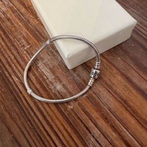 Classic Pandora Snake Chain Barrel Closure Bracelet Sterling 925 Silver